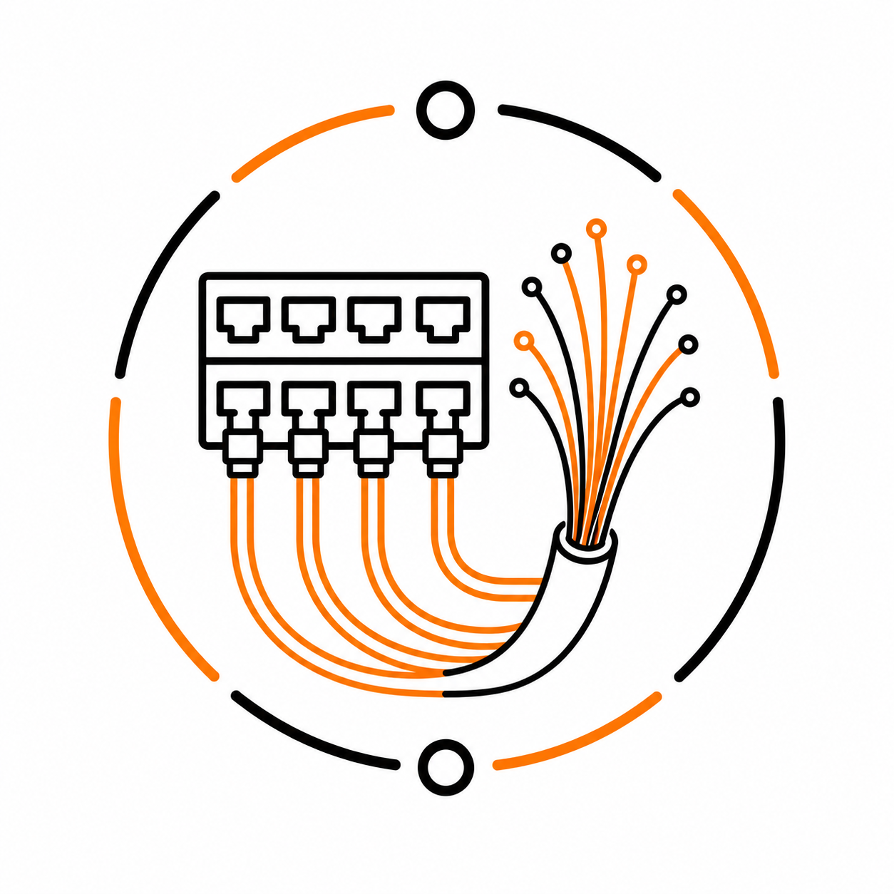 Structured cabling and fibre optics